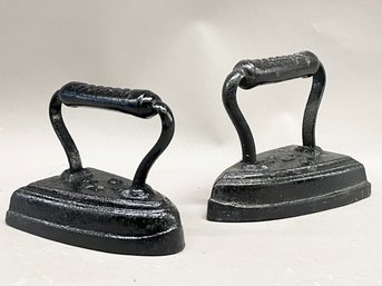 A Pair Of Antique Irons - Wonderful Doorstops!