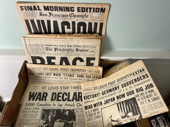 Collection Of Historical Newspapers, WWII & More