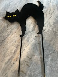 Large Halloween Black Cat Yard Stake