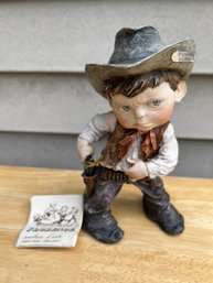 Vintage Giuseppi Armani 'Gulliver's World' Cowboy Figurine