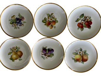 Six Antique 8' Hutschenreuther Fruit Plates