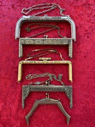 Metal Purse Frame Clasps Lot 8 Antique Vintage Art Deco Nouveau Victorian