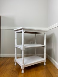 Antique - Whitewashed Painted Side Table