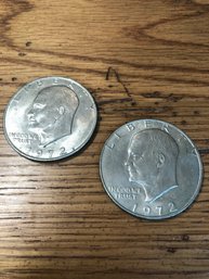 2 - Eisenhower Dollars 'd'