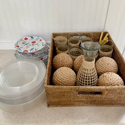 A Poolside Entertainment Collection - Wicker Glasses And More!