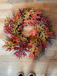 Large Fall Lighted Wreath