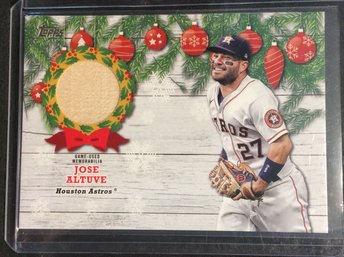 2022 Topps Holiday Mega Jose Altuve Bat Relic Card - K