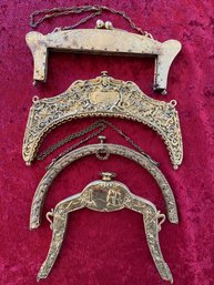 Metal Purse Frame Clasps Lot 9 Antique Vintage Art Deco Nouveau Victorian