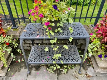 Hanamit Tuscan Two-Tier Cast Aluminum Table