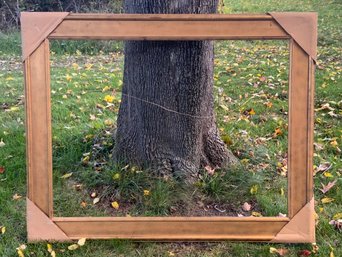 Large Solid Wood Frame ~ Gold Hue ~ Opening 36 X 48