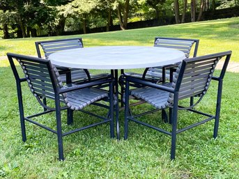 A Vintage Outdoor Dining Table And Set Of 4 Chairs By Molla - Recently Redone! (3 Of 3)