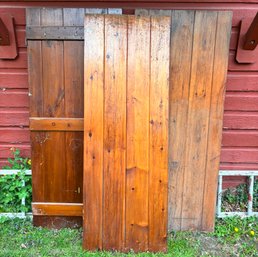 Antique Paneled Pine Farmhouse Doors - Imagine The Myriad Uses For These!