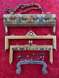 Metal Purse Frame Clasps Lot 11 Antique Vintage Art Deco Nouveau Victorian