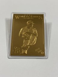 Danbury Mint 22kt Gold Leaf 1998 World Series NY Yankees Hidecki Irabu Sealed