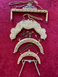 Metal Purse Frame Clasps Lot 12 Antique Vintage Art Deco Nouveau Victorian