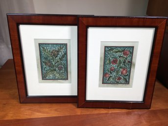 Two Beautiful GARY M STRETAR Watercolor Paintings - Artichoke & Pomegranate - Paid Over $200 Pair - 2' X 10'