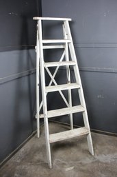 White Vintage Wooden Ladder