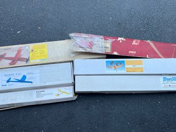 Lot Of 6 Air Plane Model Kits Vintage Ibis,balsar, Speckled