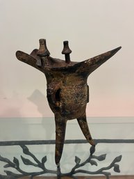 A Chinese Bronze Wine Ritual Vessel - Reproduction