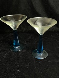 Stemmed Bombay Sapphire Margarita Glasses