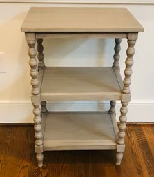 Accent Table In Distressed Gray Finish