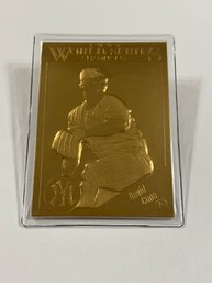 Danbury Mint 22kt Gold Leaf 1998 World Series NY Yankees David Cone Sealed