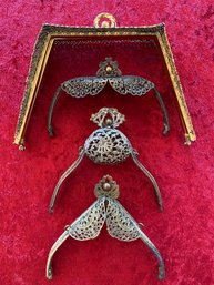 Metal Purse Frame Clasps Lot 14 Antique Vintage Art Deco Nouveau Victorian