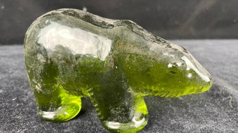 Green Glass Viking Polar Bear