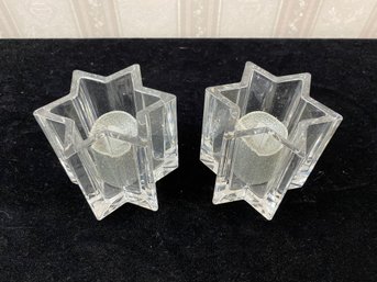 2 Piece RCR Star Glass Candle Holder