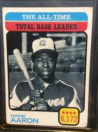 1973 Topps Hank Aaron All Time Total Base Leader - K