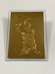 Danbury Mint 22kt Gold Leaf 1998 World Series NY Yankees Chili Davis Sealed