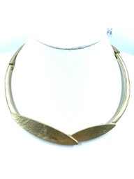 New W/ Tags Chico's 'Gold Foil' Laurel Collar Style Necklace - Orig. $49.50