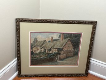 Beautiful Cottage Scene Watercolor Print