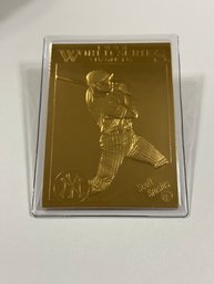 Danbury Mint 22kt Gold Leaf 1998 World Series NY Yankees Scott Brosius Sealed