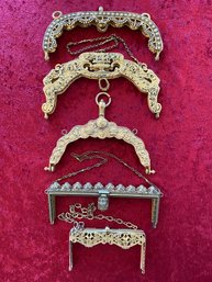 Metal Purse Frame Clasps Lot 16 Antique Vintage Art Deco Nouveau Victorian