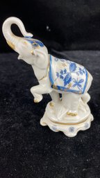 Blue And White Elephant Figurine