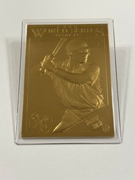 Danbury Mint 22kt Gold Leaf 1998 World Series NY Yankees Homer Bush Sealed