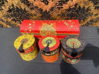 Thematically Asian Gift Box/ Trinket Boxes - Nesting Set