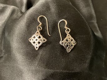 Sterling Silver Celtic Knot Dangling Earrings