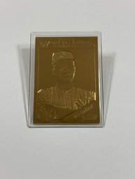 Danbury Mint 22kt Gold Leaf 1998 World Series NY Yankees Jose Cardenal Sealed