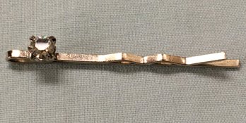Mcm Silver, Possibly Sterling Hairpin / Bobbi Pin / Baret With Unchecked Diamond Rhinestone