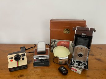 3 Vintage Polaroid Cameras