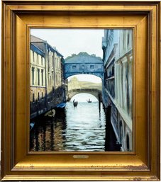 An Oil On Canvas, Bridge Of Sighs, Donna Haley (American, Contemporary)