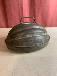 Vintage Kreamer Melon Shaped Metal Tin Steamed Pudding Bread Cake Mold