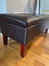 Faux Leather Storage Bench Like New