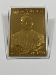 Danbury Mint 22kt Gold Leaf 1998 World Series NY Yankees Chris Chambliss Sealed