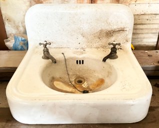 A 19th Century Cast Iron Wall Mount Sink