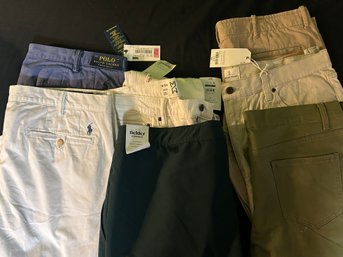 7 Pairs Of New Men's Slacks And Pants Size 38W X 30L- Polo Brand!