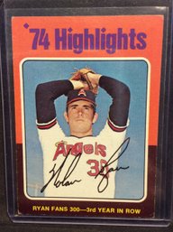 1975 Topps Nolan Ryan '74 Highlights - K