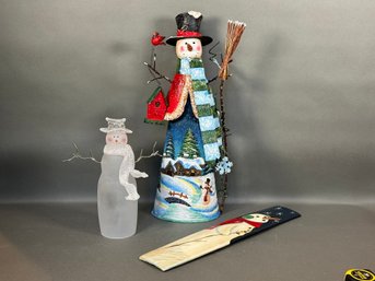 A Selection Of Decorative Snowmen